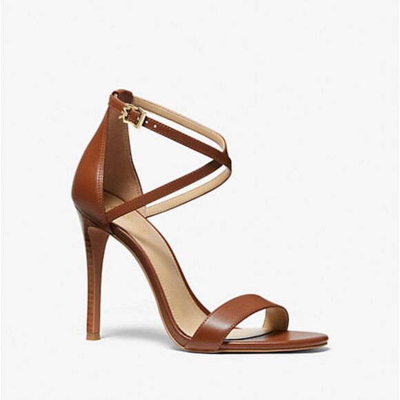 Michael Kora Brown Sandal Heels Straps - Picture 1 of 4